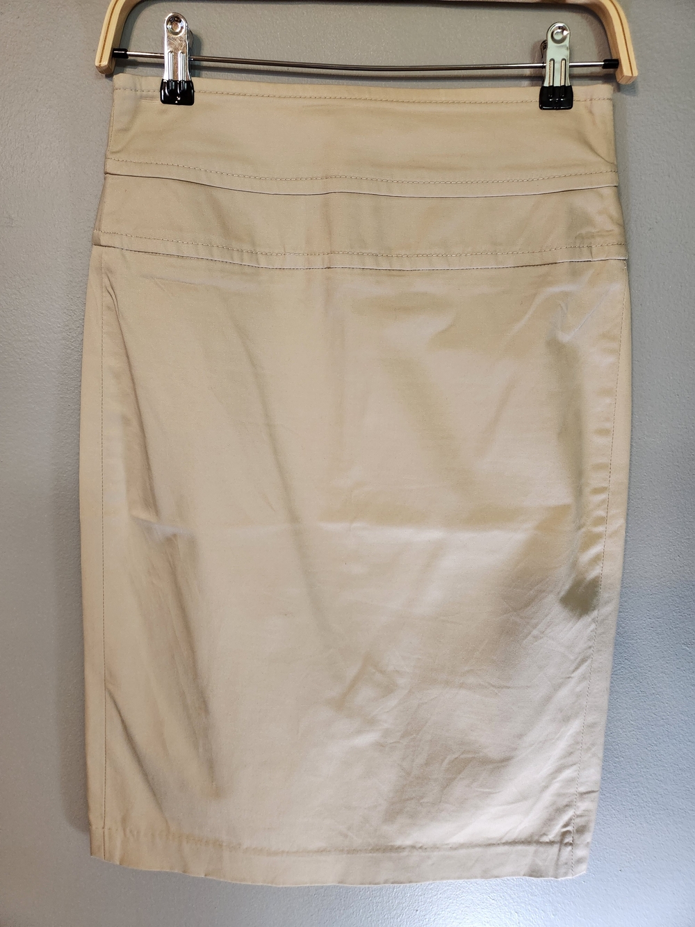 Kenar Classic Cream Cotton Pencil Skirt